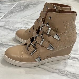 Tan Wedge Sneaker